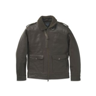 JACKET-CASUAL,LEATHER,BROWN