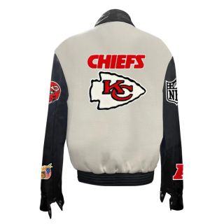 KANSAS CITY CHIEFS WOOL & LEATHER VARSITY JACKET