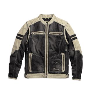 KNAVE TEXTILELEATHER RIDING JACKET