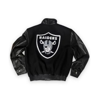 LAS VEGAS RAIDERS WOOL & LEATHER VARSITY JACKET