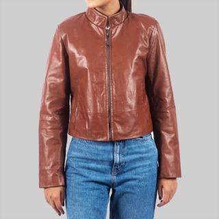 Lauren WomenGÇÖs Brown Leather Jacket