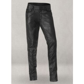 Leather Biker Jeans