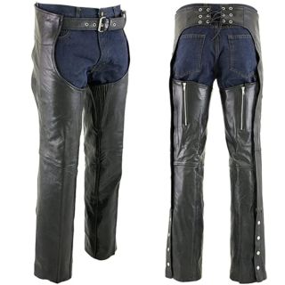 Leather Chaps Black Advanced Dual Comfort Leather Chaps