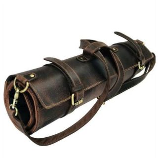 Leather Kitchen knife Roll Storage Bag
