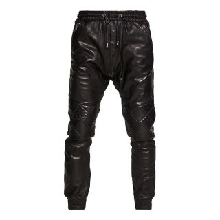 Leather Pants For Men With Hook And Loop Closer 
