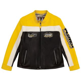 AVIREX Men's Lone Wolf Leather Racer Jacket