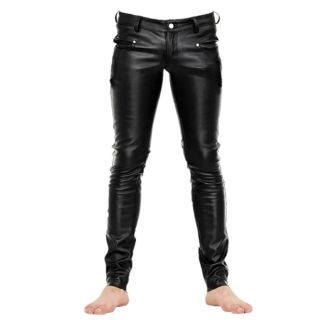 Men Bikers Sheep Leather Pant 
