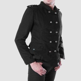 Men Military Style Wool Gothic Jacket