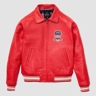 Men’s Iconic Avirex Bomber Red Jacket