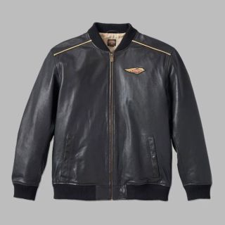 Mens 120th Anniversary Leather Jacket - Black