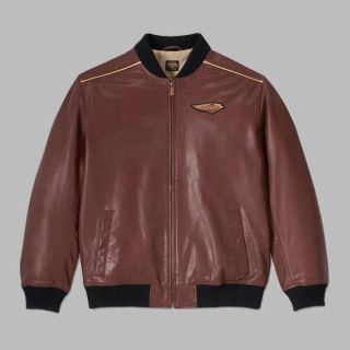 Mens 120th Anniversary Leather Jacket - Rum Raisin Leather