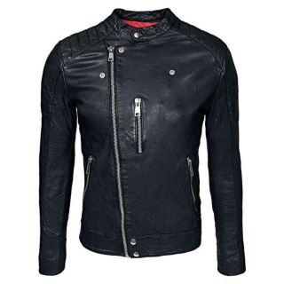 MENS BLACK CAFE RACER JACKET