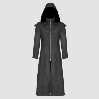 Mens Black Gothic Long Coat