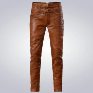 Mens Distressed Brown Real Pants