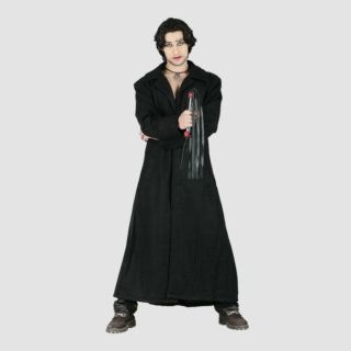 Mens Gothic Costume Long Trench Coat