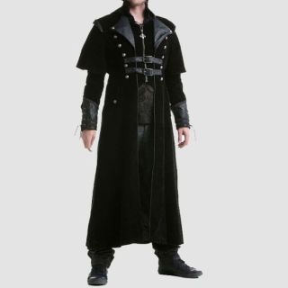 Mens Gothic Steampunk Highwayman Long Coats