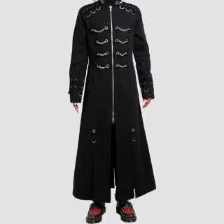 Mens Gothic Trench Black Pinhead Hellraiser Coat