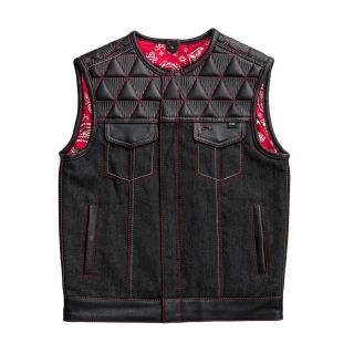 Mens Leather Club Vest