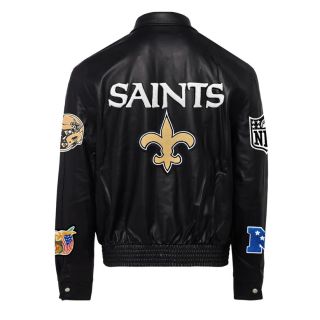 NEW ORLEANS SAINTS FULL LEATHER JACKET