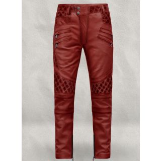 Outlaw Burnt Red Leather Pants