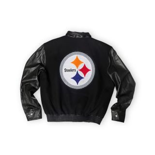 PITTSBURGH STEELERS WOOL & LEATHER VARSITY JACKET