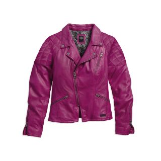 QUILTED LAMBSKIN LEATHER BIKER JACKET