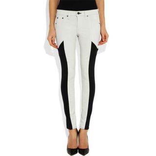 Racer Stripe Leather Jeans