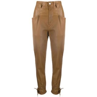 Skinny Bottom Lace Leather Pants