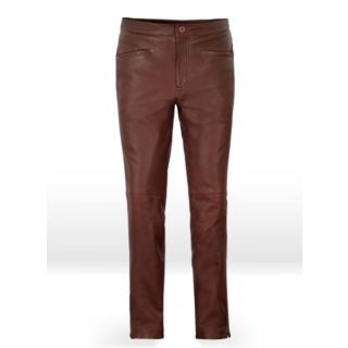 Soft Fermented Burgundy Zoey Leather Pants