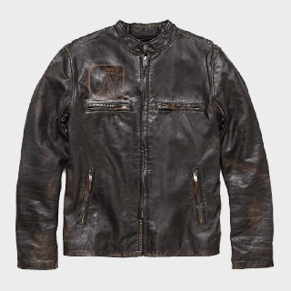 SPEED DISTRESSED SLIM FIT HARLEY DAVIDSON LEATHER JACKET