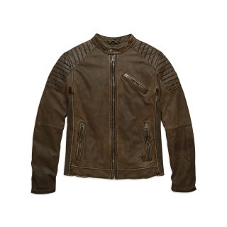 STITCHED LAMBSKIN FASHION LEATHER JACKET
