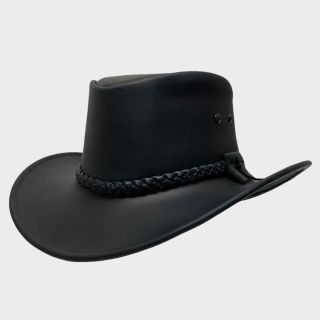 BLACK WOMEN BUSHMAN OUTBACK LEATHER HAT