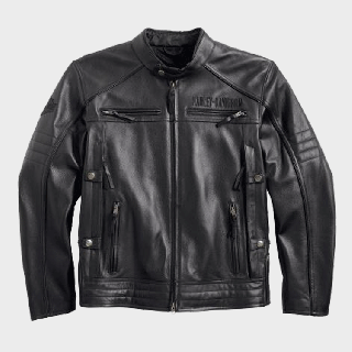 THE BEGINNINGS HARLEY DAVIDSON LEATHER JACKET WITH TRIPLE VENT SYSTEM