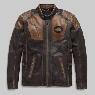 Trostel Triple Vent Distressed Brown H-D Leather Jacket