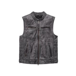 VEER DISTRESSED LEATHER VEST
