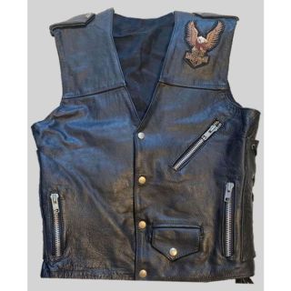 Vintage Leather Harley Davidson Vest
