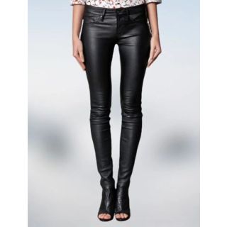 Women Leather Pant Genuine Soft Lambskin Sheep Leather 