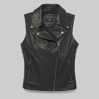 Women's Electric Leather Vest