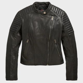 Women's Harley Davidson Leather Biker Slim Fit Jacket