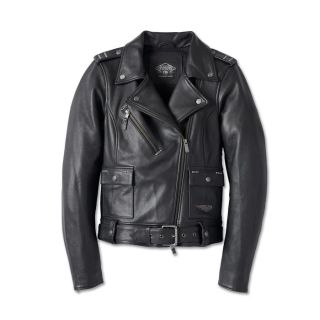 Womens  120th Anniversary Cycle Queen Leather Biker Jacket
