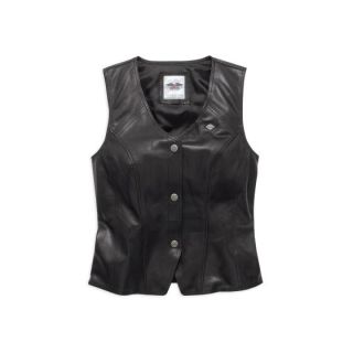 Womens Essentials Leather Vest
