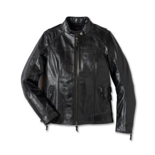 Women's H-D Flex Layering System Café Racer Leather Riding Jacket Outer Layer