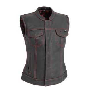 Womens Leather Club Vest