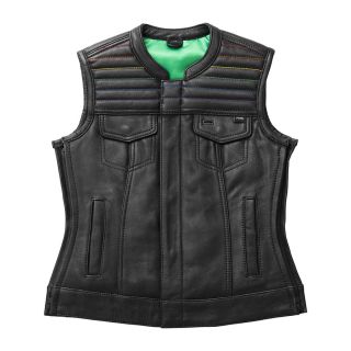 Womens Leather Vest Motorcycle