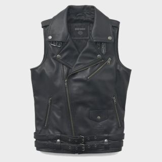 Womens Pierce Harley Davidson Leather Vest
