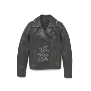 Womens Rose Hill Casual Leather Jacket