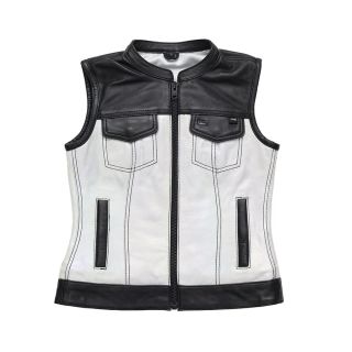 Womens White Motorcycle Vest