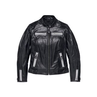 ZARDA PERFORATED LEATHER JACKET