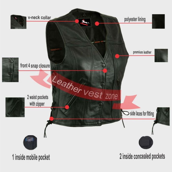 Daniel Smart Women's Premium Single Back Panel Concealment Vest 